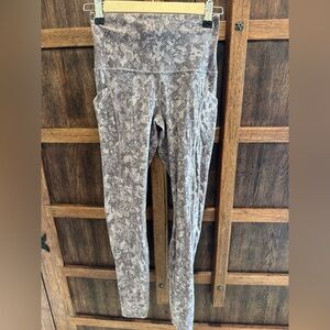Lululemon Lunar Stone Snake-Print Leggings with Side Pockets